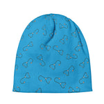 Blue Stethoscope Pattern Print Beanie