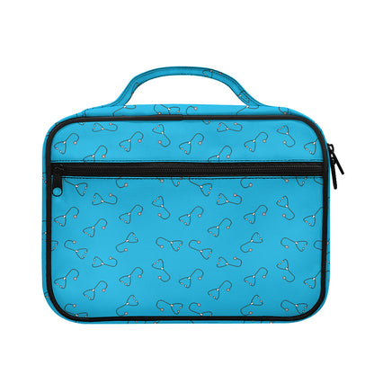 Blue Stethoscope Pattern Print Briefcase Bible Bag