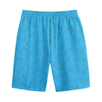 Blue Stethoscope Pattern Print Cotton Shorts