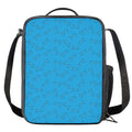 Blue Stethoscope Pattern Print Crossbody Lunch Bag