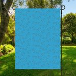 Blue Stethoscope Pattern Print Garden Flag