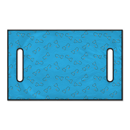 Blue Stethoscope Pattern Print Golf Cart Seat Cover
