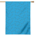Blue Stethoscope Pattern Print House Flag