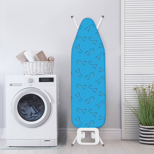 Blue Stethoscope Pattern Print Ironing Board Cover