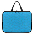 Blue Stethoscope Pattern Print Laptop Sleeve With Handle