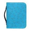 Blue Stethoscope Pattern Print Leather Bible Cover