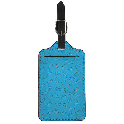 Blue Stethoscope Pattern Print Luggage Tag