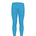 Blue Stethoscope Pattern Print Men's Leggings