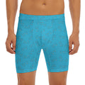 Blue Stethoscope Pattern Print Men's Long Boxer Briefs