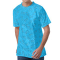 Blue Stethoscope Pattern Print Men's Velvet T-Shirt