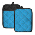 Blue Stethoscope Pattern Print Pot Holders With Pocket