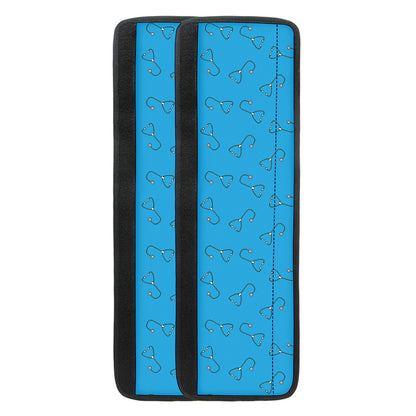 Blue Stethoscope Pattern Print Refrigerator Handle Covers
