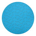 Blue Stethoscope Pattern Print Round Blanket