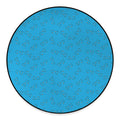 Blue Stethoscope Pattern Print Round Floor Mat