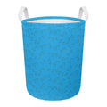 Blue Stethoscope Pattern Print Round Laundry Basket