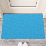Blue Stethoscope Pattern Print Rubber Doormat
