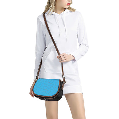 Blue Stethoscope Pattern Print Saddle Bag
