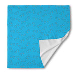 Blue Stethoscope Pattern Print Silk Bandana