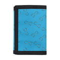 Blue Stethoscope Pattern Print Trifold Wallet