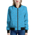 Blue Stethoscope Pattern Print Women's Bomber Jacket