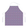 Blue Striped Nautical Anchor Print Adjustable Apron