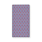 Blue Striped Nautical Anchor Print Baby Crib Sheet