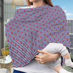 Blue Striped Nautical Anchor Print Baby Seat Cover