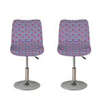 Blue Striped Nautical Anchor Print Bar Stool Covers