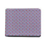 Blue Striped Nautical Anchor Print Bifold Wallet