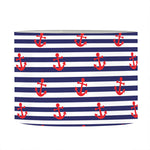Blue Striped Nautical Anchor Print Drum Lamp Shade