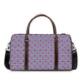 Blue Striped Nautical Anchor Print Duffel Bag