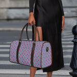 Blue Striped Nautical Anchor Print Duffle Bag
