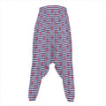 Blue Striped Nautical Anchor Print Hammer Pants
