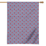 Blue Striped Nautical Anchor Print House Flag