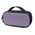 Blue Striped Nautical Anchor Print Portable Cooler Travel Case