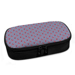 Blue Striped Nautical Anchor Print Insulin Cooler Travel Case