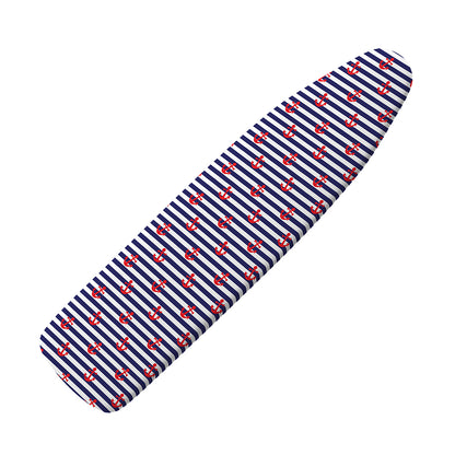Blue Striped Nautical Anchor Print Ironing Board Cover