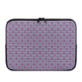 Blue Striped Nautical Anchor Print Laptop Sleeve