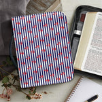 Blue Striped Nautical Anchor Print Leather Bible Cover