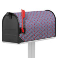 Blue Striped Nautical Anchor Print Mailbox Cover