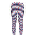 Blue Striped Nautical Anchor Print Men's Leggings