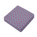 Blue Striped Nautical Anchor Print Outdoor Seat Cushion Cover
