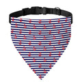 Blue Striped Nautical Anchor Print Over The Collar Dog Bandana