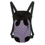 Blue Striped Nautical Anchor Print Pet Carrier Backpack