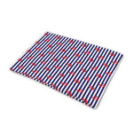 Blue Striped Nautical Anchor Print Pet Cooling Mat Cover