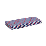 Blue Striped Nautical Anchor Print Piano Keyboard Cover