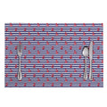 Blue Striped Nautical Anchor Print Placemat