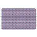 Blue Striped Nautical Anchor Print Polyester Doormat