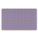 Blue Striped Nautical Anchor Print Polyester Doormat