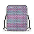 Blue Striped Nautical Anchor Print Rectangular Crossbody Bag